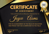 White Certificate Design Template  A1