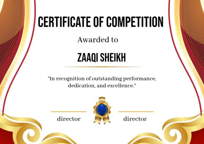 White Certificate of Achievement A4 Template | PosterMyWall