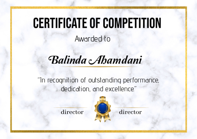 White Certificate of Achievement A4 Template | PosterMyWall