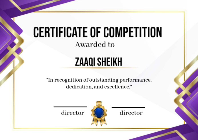 White Certificate of Achievement A4 Template | PosterMyWall