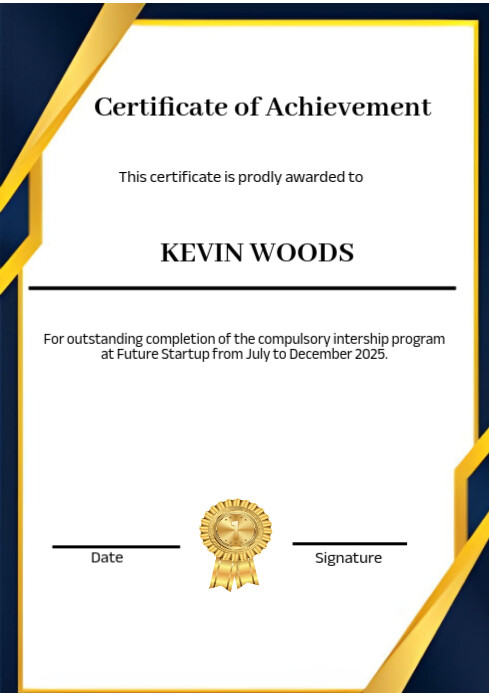 White Certificate Of Achievement A4 Template | PosterMyWall