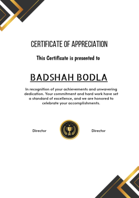 White certificate of appreciation a2 Template | PosterMyWall