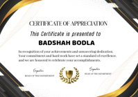 White Certificate of Appreciation A2 template
