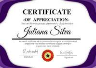 White Certificate of Appreciation A4 Template | PosterMyWall
