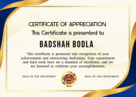 White Certificate of Appreciation A6 Template