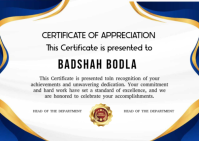 White Certificate of Appreciation A6 template