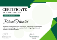 White Certificate of Appreciation Postcard template