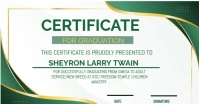 White  Certificate Of Graduation  Facebook Ad template