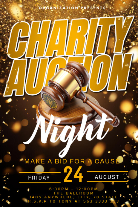Copy of White Charity Auction Night Poster | PosterMyWall