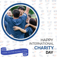 White  Charity Day Message Instagram template