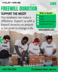 White Charity Event Flyer Instagram Portrait template