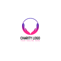 White Charity Logo/Clean/health care/charity/organization/stylish/modern/symbol/icon/elegant/unique/ template