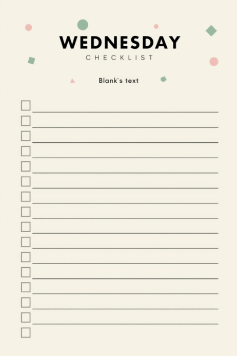 Checklist Format Poster White Checklist Poster Template | PosterMyWall