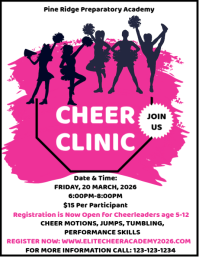 White Cheer Clinic Flyer (us Letter) template