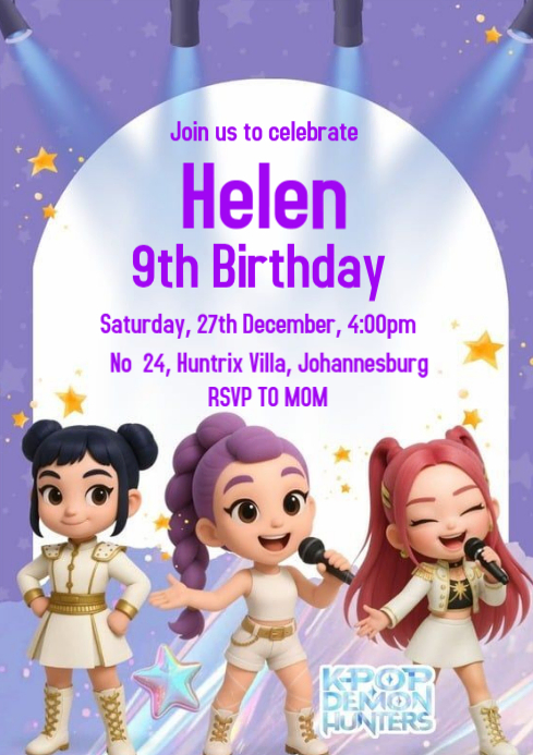 White Children's Birthday Party A4 Template | PosterMyWall
