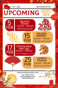 Wit Chinese New Year Events 海报 Template