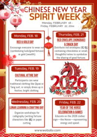 White Chinese New Year Spirit Week A6 template