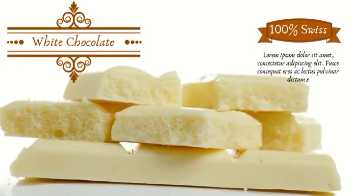 WHITE CHOCOLATE BACKGROUND AD Digital Display (16:9) template
