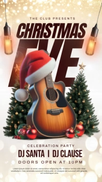 White Christmas Carol Eve Instagram Story template