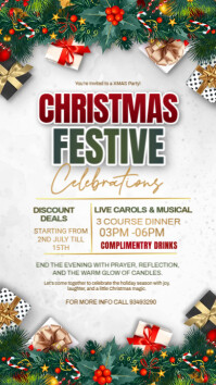 White Christmas Festival Instagram Story template