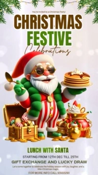 White Christmas Festive Instagram Story template