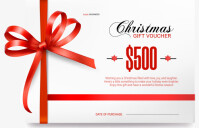 Branco Christmas Gift Voucher Tabloid Template