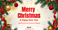 White Christmas Greetings & Wishes Facebook Shared Image template