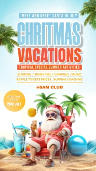 White Christmas In July Instagram Story template