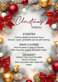 White  Christmas Menu A1 template