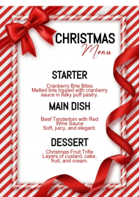 White Christmas Menu A1 template