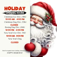 White Christmas Opening Hours Instagram Post template