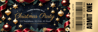 White Christmas Party Ticket Banner 2' × 6' template