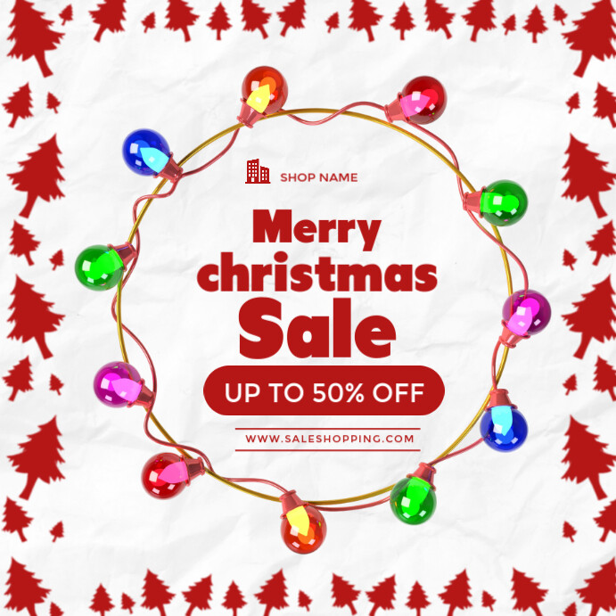 Copy of White Christmas Sale Ad Instagram Post | PosterMyWall