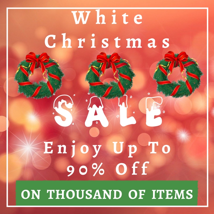 Copy of White Christmas Sale Instagram Template | PosterMyWall