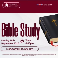 White Church Bible Study Instagram Post template