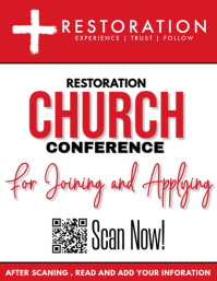 White Church Conference Flyer 传单(美国信函) template