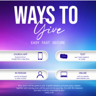 White Church Donation Methods Instagram Post template
