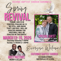 White Church Revival Event Instagram Post template