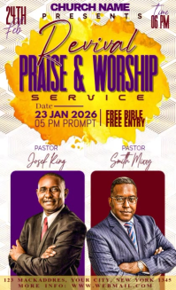 White Church Revival Event US Legal Video template