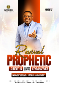 White Church Revival Service Banner 4' × 6' template