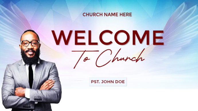 White Church Welcome YouTube Thumbnail Template | PosterMyWall
