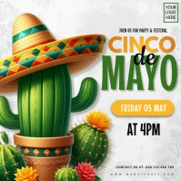 White Cinco De Mayo Instagram Post template