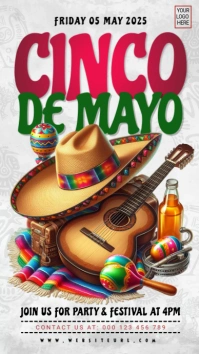 White Cinco De Mayo Instagram Story template