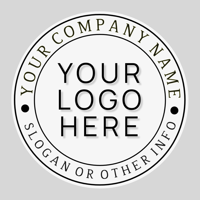 White Circle Logo Template | PosterMyWall