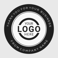 White  Circle Logo 徽标 template