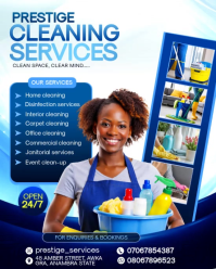 White Cleaning Services Instagram Portrait Video template