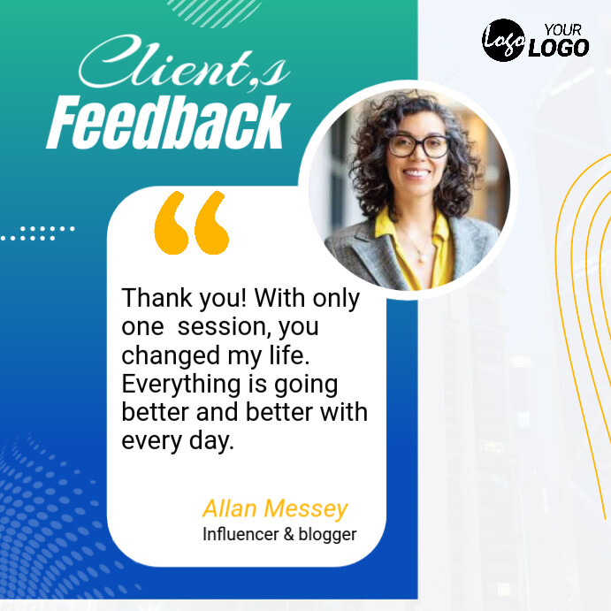 White Client Review Template, Instagram Post PosterMyWall