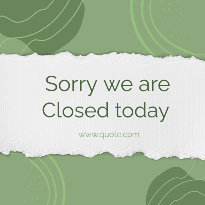 White Closed Instagram Post Template | PosterMyWall
