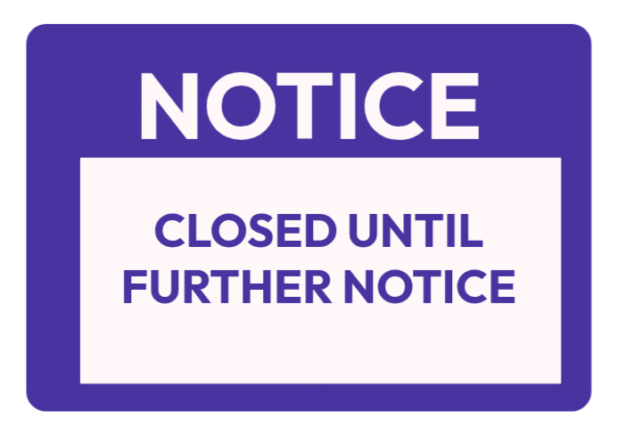 White Closure Notice A4 Template | PosterMyWall