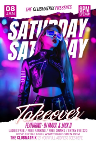 White Club Event Poster Video template